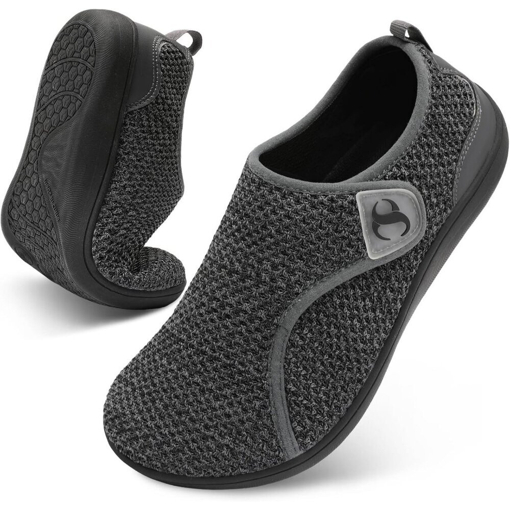 〽️Women's Comfortable Walking Shoes Grey Breathable Sneakers Closed Toe Pull On
